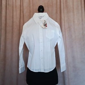 Cruel Girl White Button down Girls M NWT